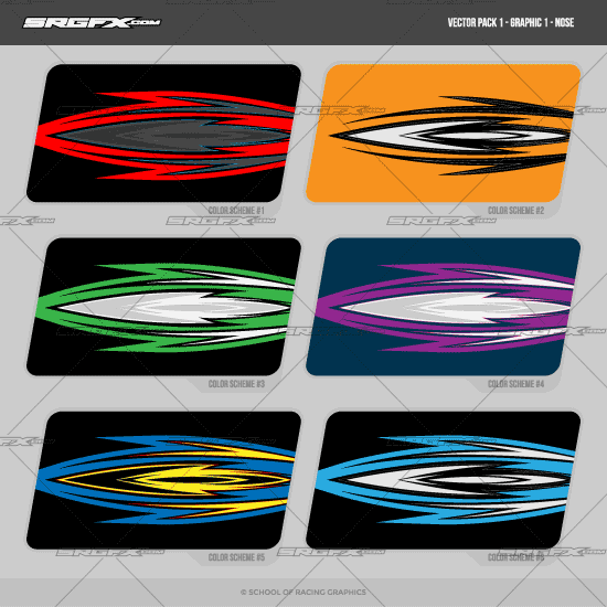 Edgy oval vector racing graphic