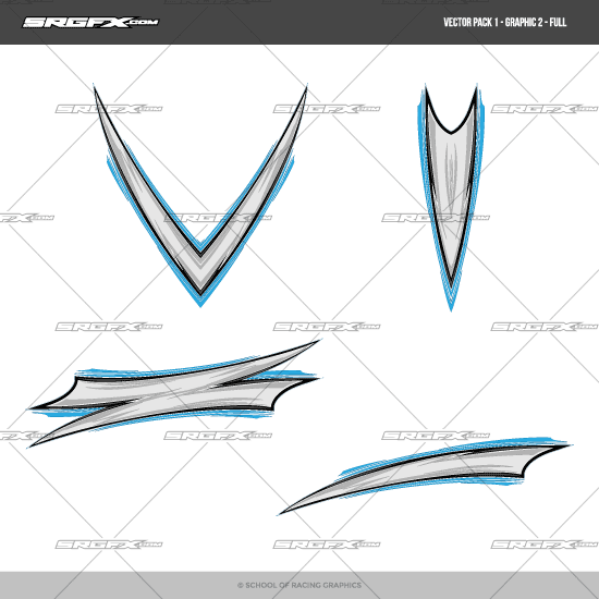 Flowing bend vector racing graphic