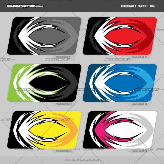 Aggressive curling vector racing graphic