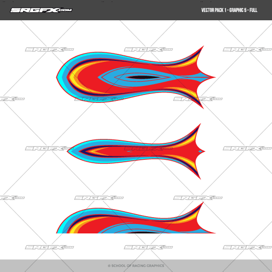 Soft wavy vector racing graphic