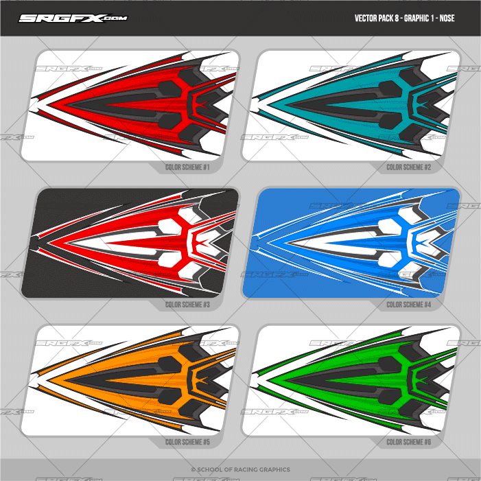 SRGFX Racing Graphics Vector Pack 8 Preview