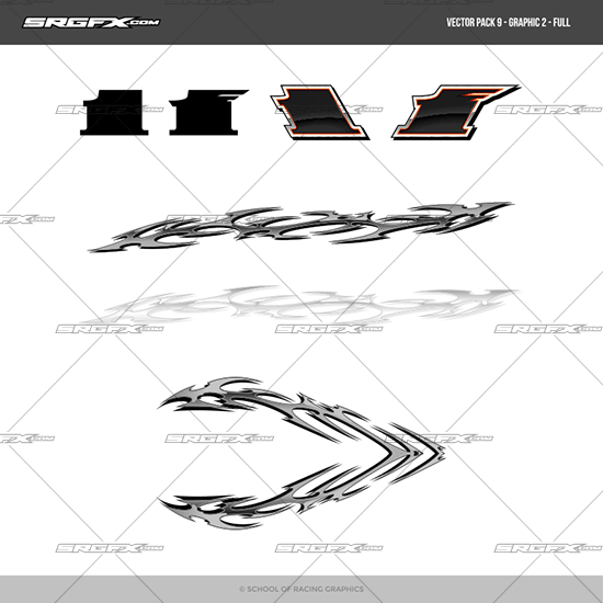 SRGFX Vector Racing Graphics Pack 9 Graphic 2