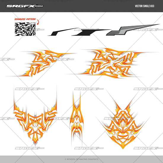 SRGFX Vector Racing Graphic Single 033