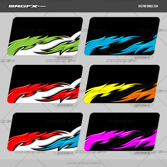 SRGFX Vector Racing Graphic Single 034