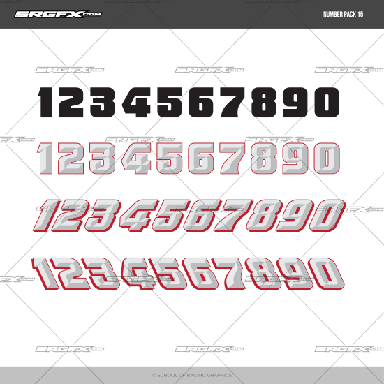 SRGFX Vector Racing Number Pack 15