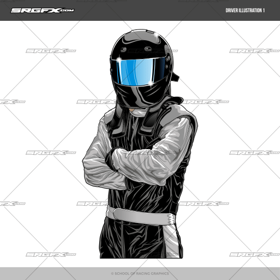 SRGFX Race Car Driver Illustration 1