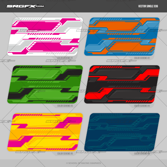 SRGFX Vector Racing Graphic Single 036