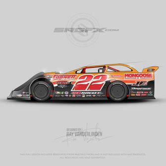 Generation 1 Dirt Late Model Template | School Of Racing Graphics