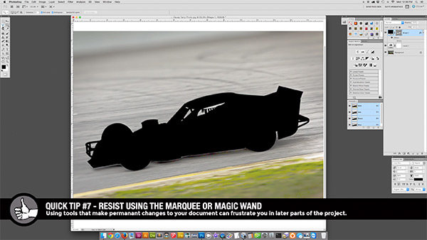 Cropping race car images like a pro in Photoshop Screenshot