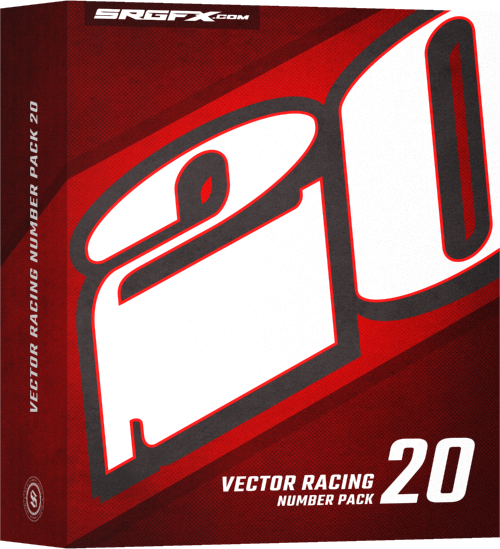 SRGFX Vector Racing Number Pack 20 Box
