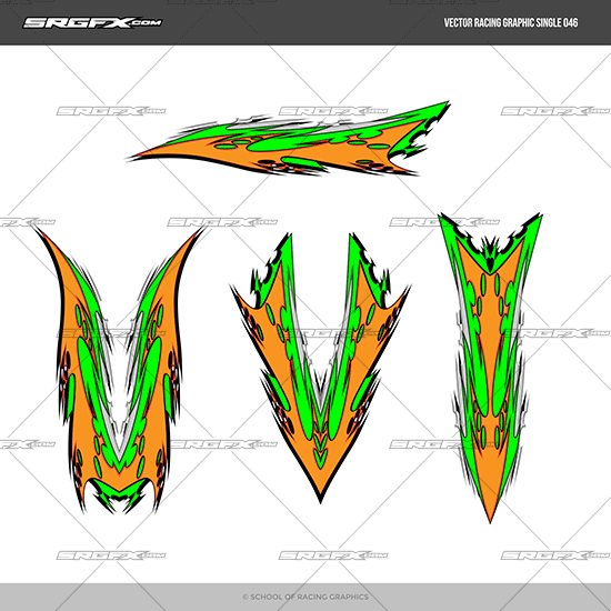 SRGFX Vector Racing Graphic Single 046