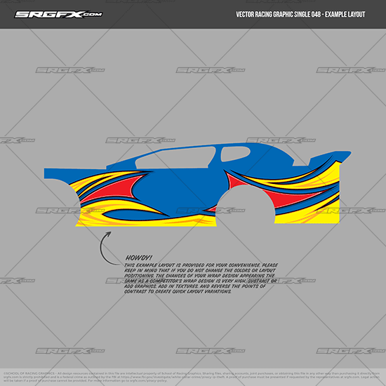 SRGFX Vector Racing Graphic 048