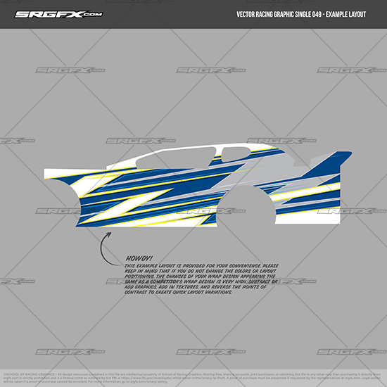 SRGFX Vector Racing Graphic 049 Example Layout