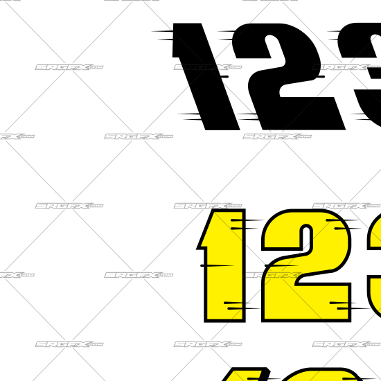 SRGFX Racing Number Set 22