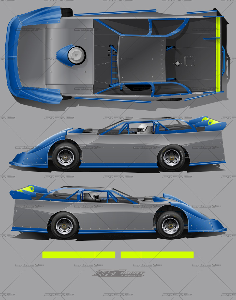 XR1 Rocket Chassis Dirt Late Model Template School of Racing Graphics