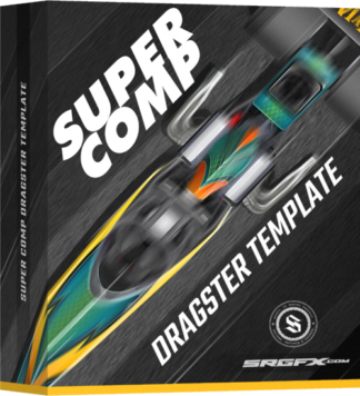 Super Comp Dragster Wrap Render Template Box