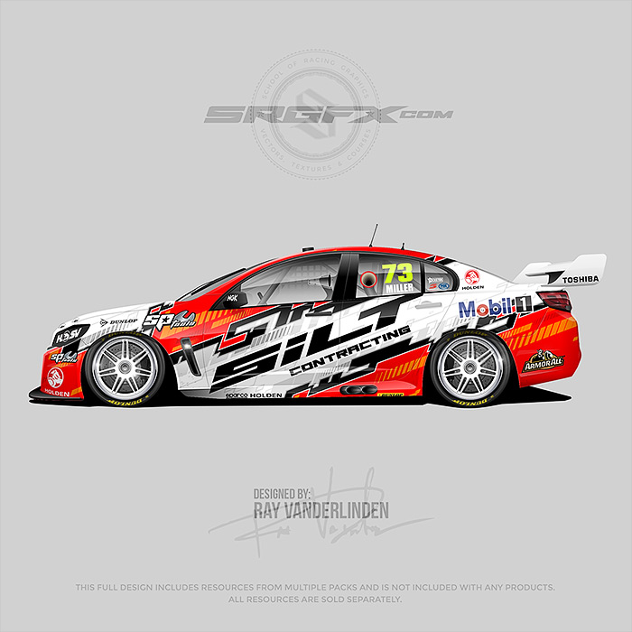 Futuristic SRGFX racing graphic 074