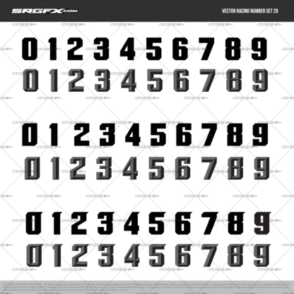 SRGFX MXVEC Vector Racing Number Set 29 1