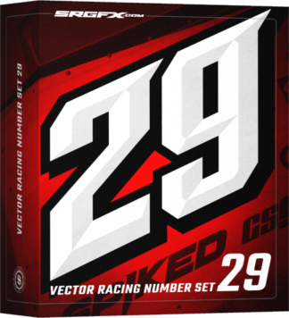 SRGFX MXVEC Vector Racing Number Set 29 Box