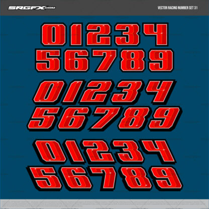 SRGFX Block, Convex Vector Racing Number Set 31