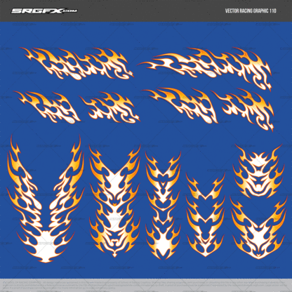 SRGFX Vector Racing Graphic Flames 110