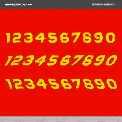 SRGFX Vector Racing Number Set 34 1