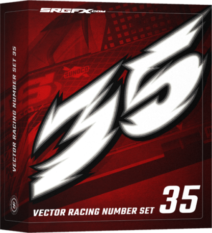 SRGFX Vector Racing Number Set 35 Box