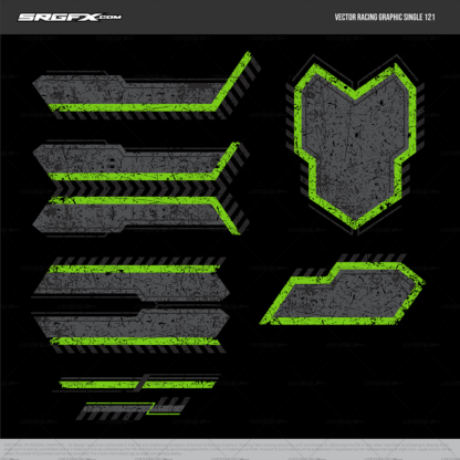 Vector Racing Graphics 121 with distressed geometric shapes and barricade lines