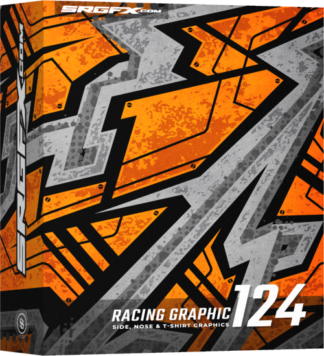 Vector Racing Graphics 122 with geometric, industrial grunge shapes