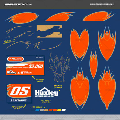 SRGFX Vortex and Pinstripe Racing Graphic Bundle Pack 5