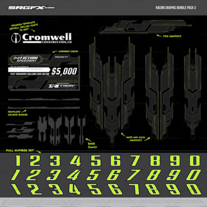 SRGFX Industrial grungeRacing Graphic Bundle Pack 3