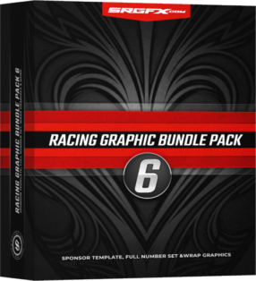 Geometric speed hatches modern racing graphics.