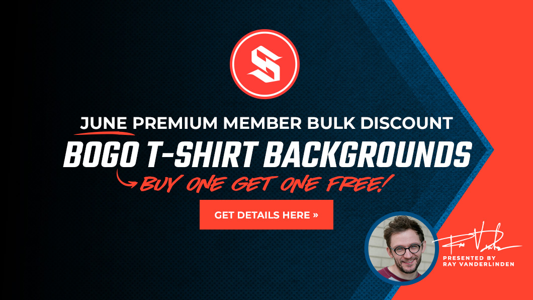 SRGFX June Premium Membership Buy one get one T-Shirt Background Graphic Free