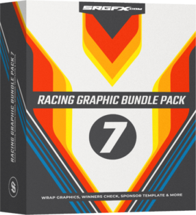 Geometric speed hatches modern racing graphics.