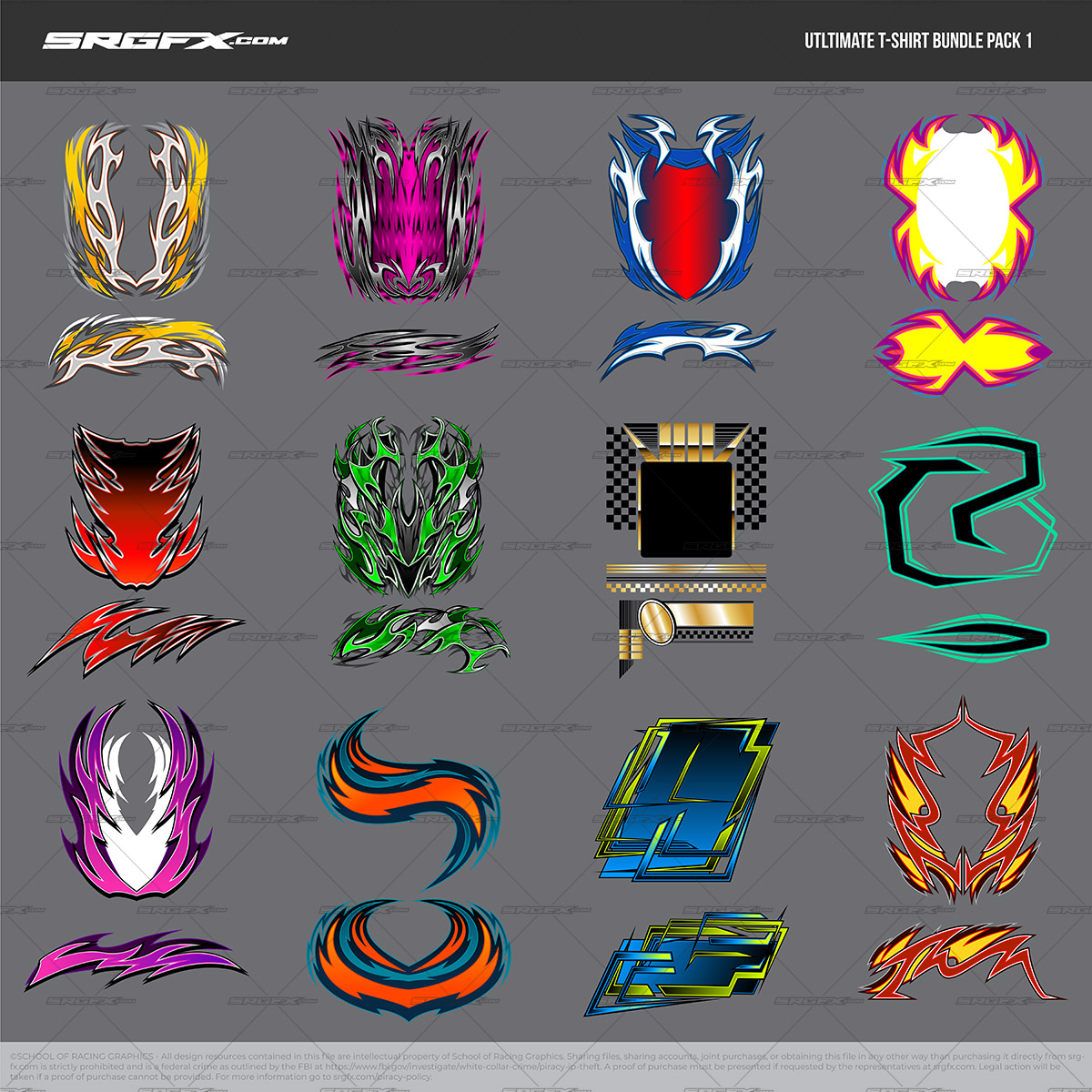 SRGFX.com | Hatches & Hand Drawn Racing Graphic Bundle 15